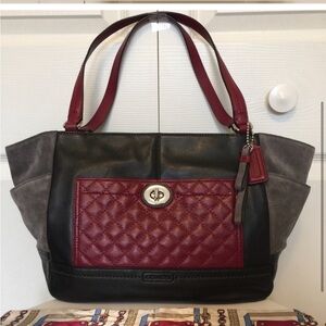 COACH Leather & Suede Classic Handbag